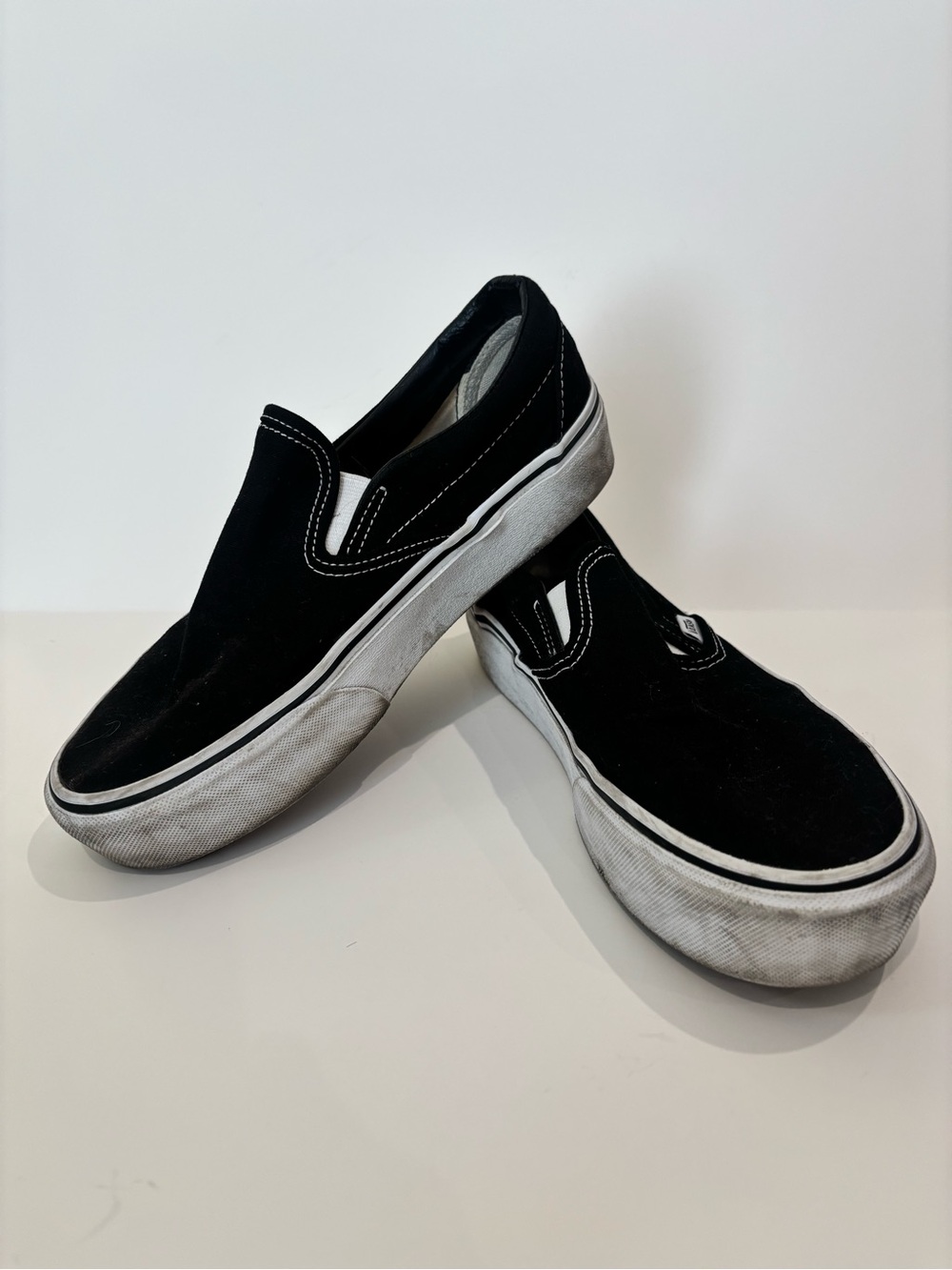Vans Black Canvas Slip-On Loafers
